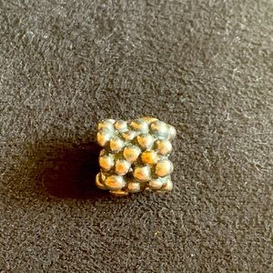 Pandora Charm | Silver and Gold Dot Flower